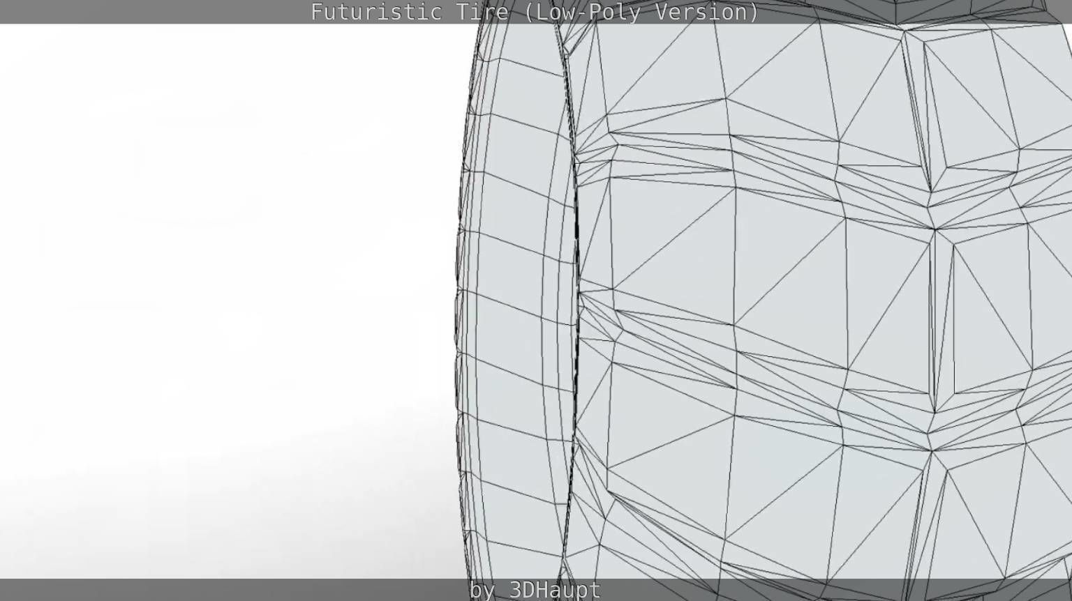 Futuristic Tire Low-Poly Version Low-poly 3D model_31