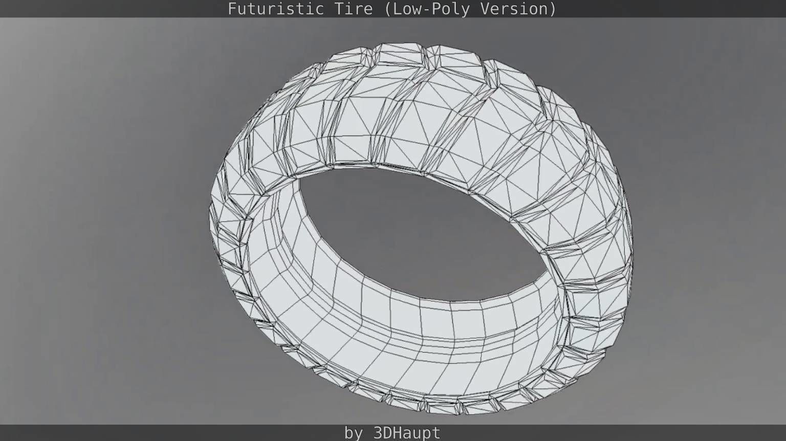 Futuristic Tire Low-Poly Version Low-poly 3D model_17