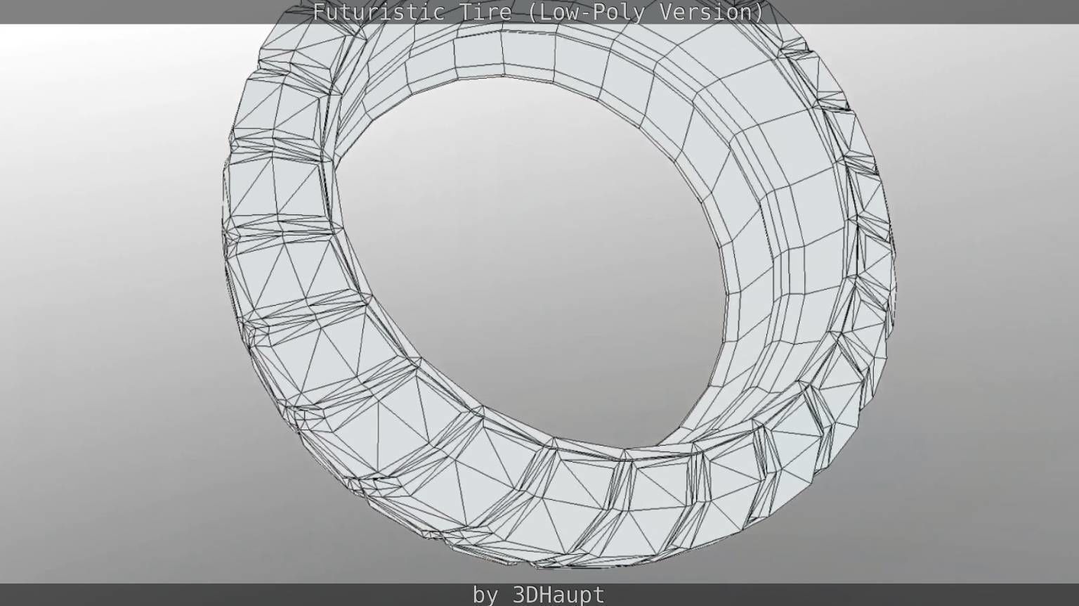 Futuristic Tire Low-Poly Version Low-poly 3D model_44