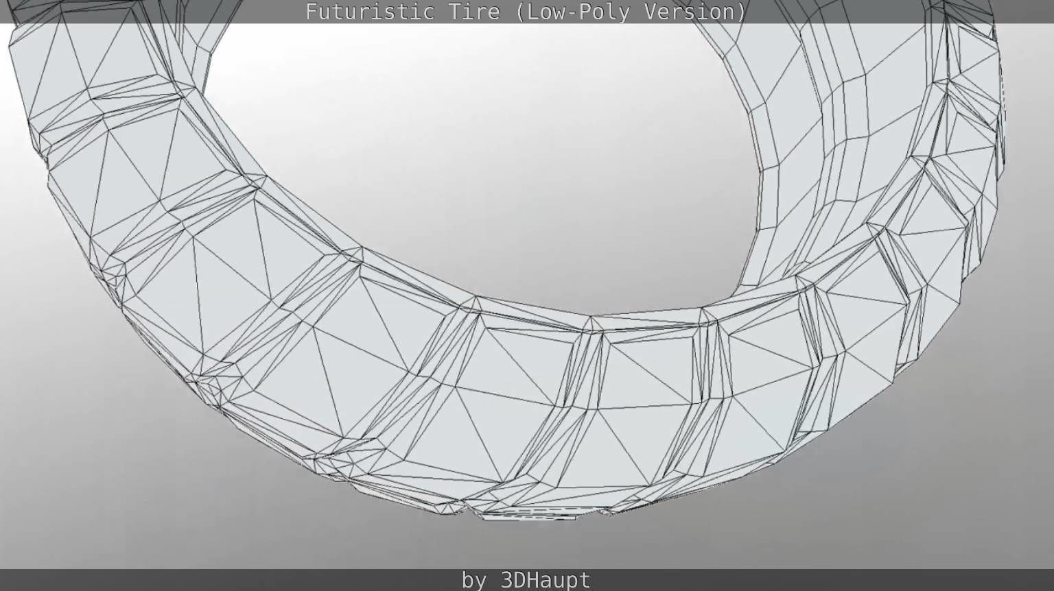 Futuristic Tire Low-Poly Version Low-poly 3D model_40