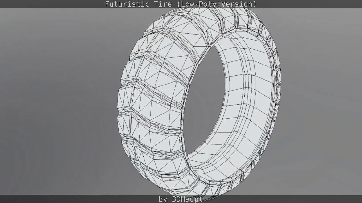 Futuristic Tire Low-Poly Version Low-poly 3D model_63