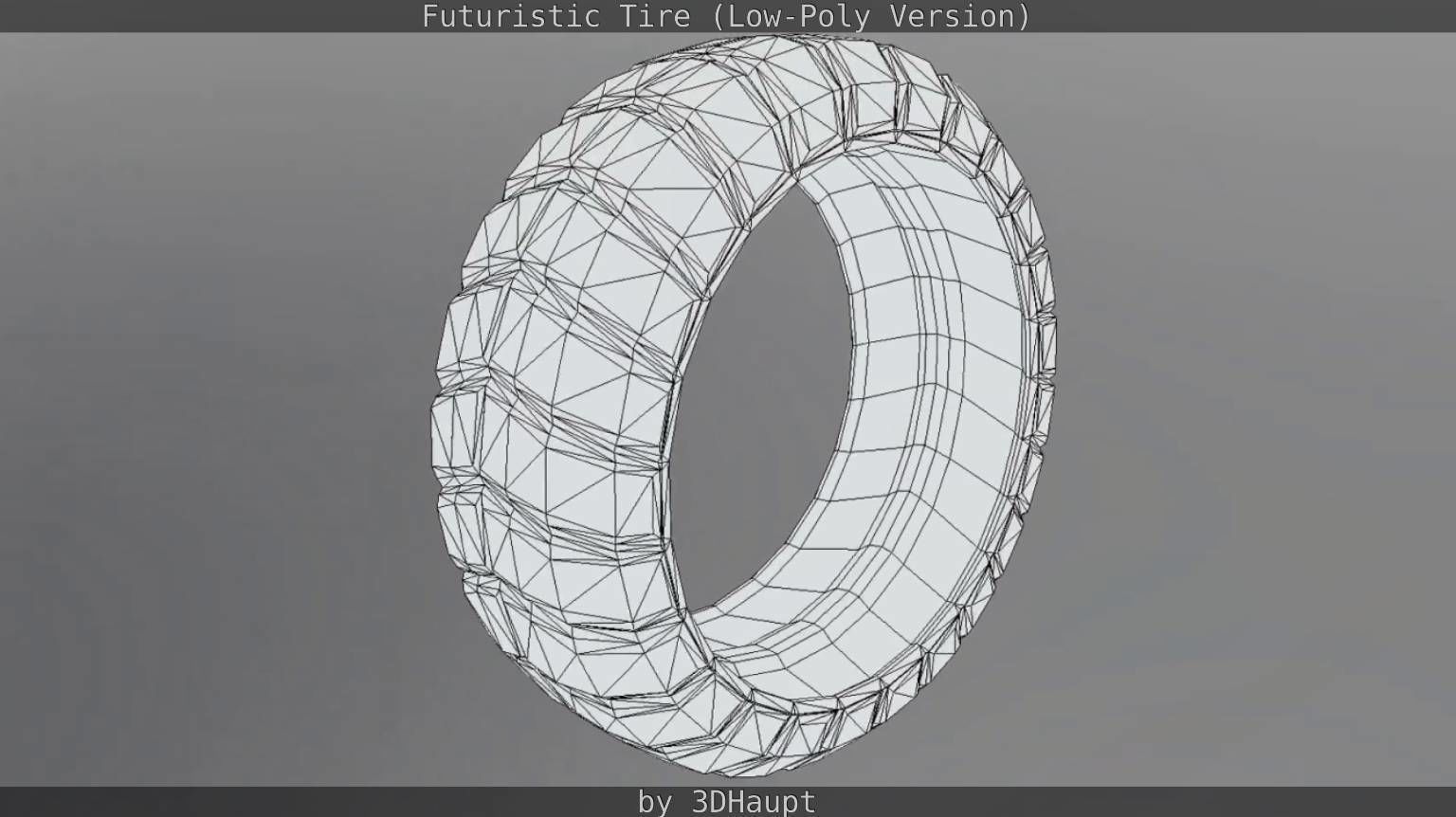 Futuristic Tire Low-Poly Version Low-poly 3D model_62