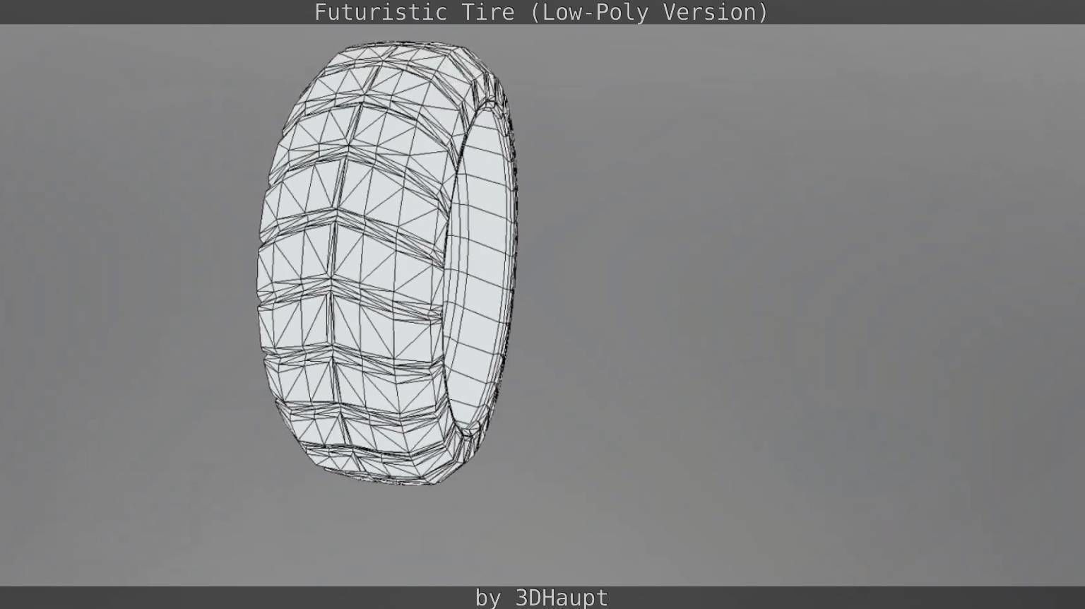 Futuristic Tire Low-Poly Version Low-poly 3D model_55