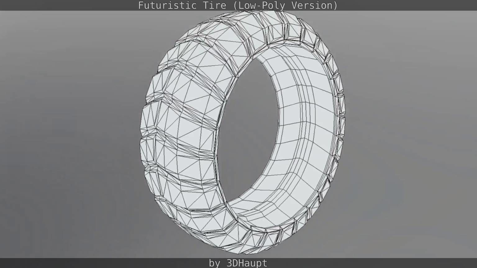 Futuristic Tire Low-Poly Version Low-poly 3D model_61