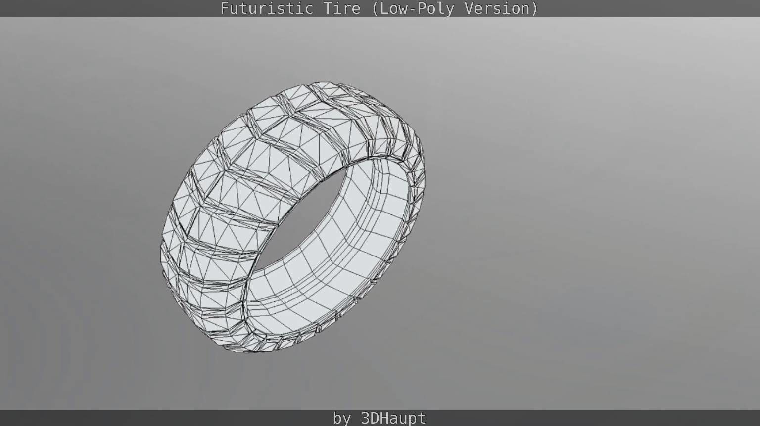 Futuristic Tire Low-Poly Version Low-poly 3D model_24