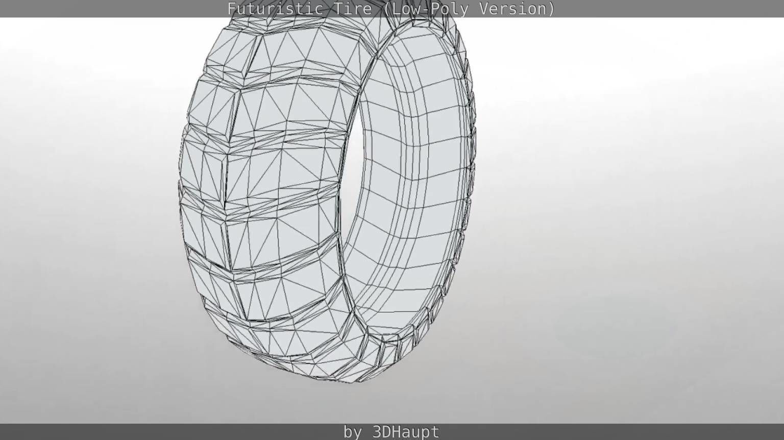 Futuristic Tire Low-Poly Version Low-poly 3D model_51
