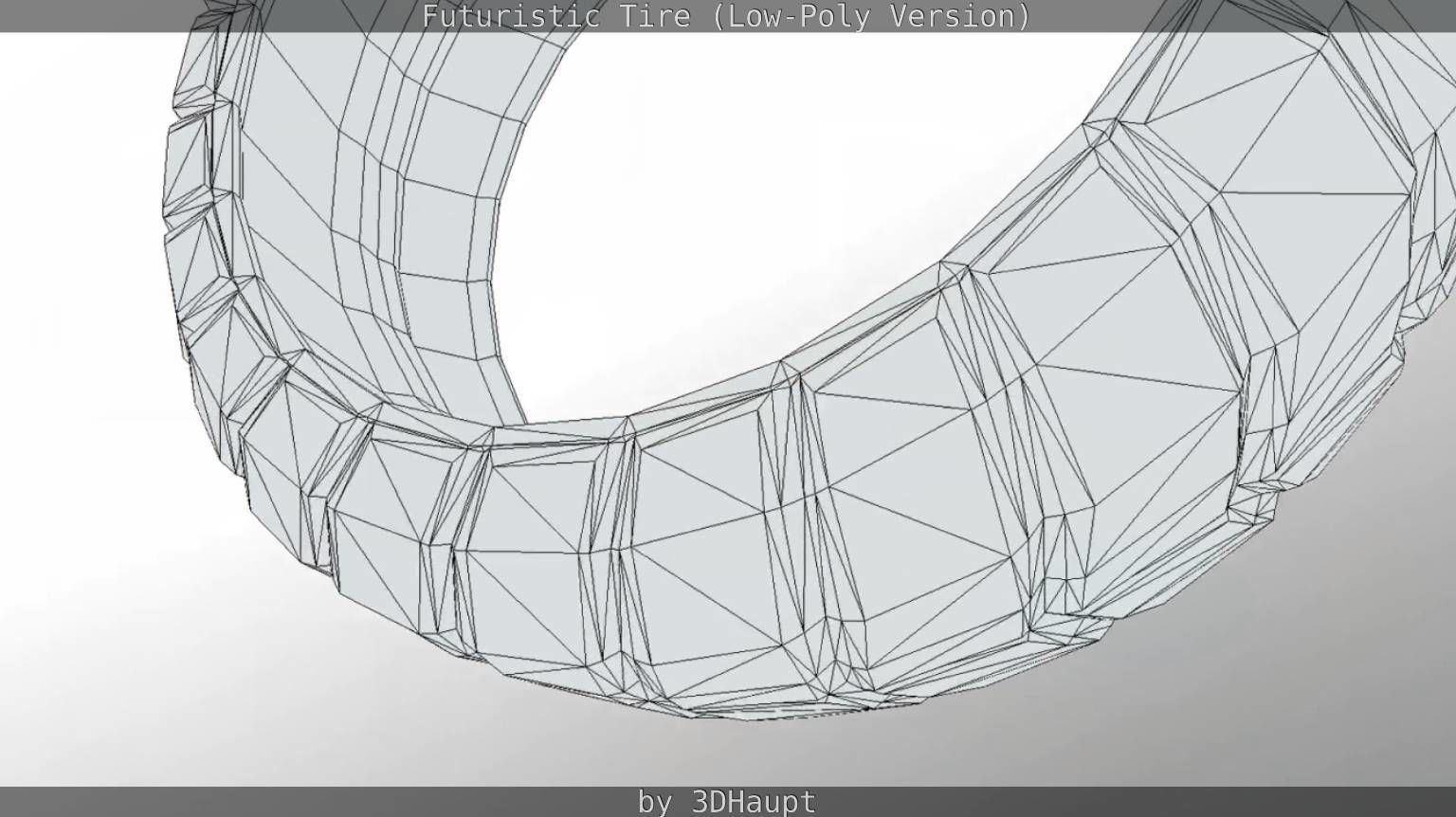 Futuristic Tire Low-Poly Version Low-poly 3D model_38