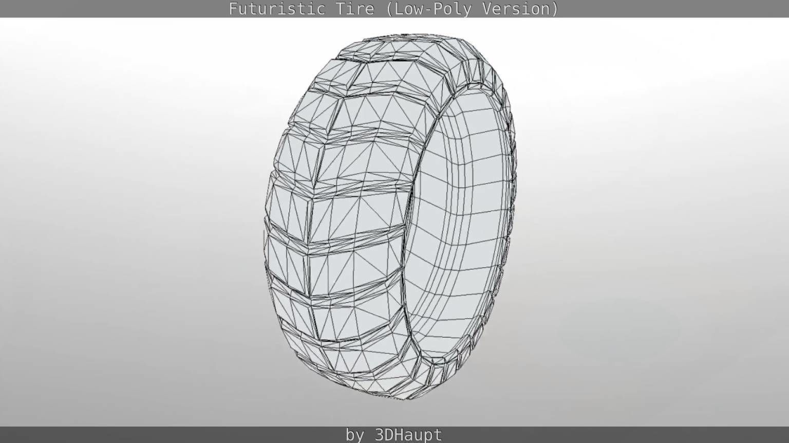 Futuristic Tire Low-Poly Version Low-poly 3D model_53