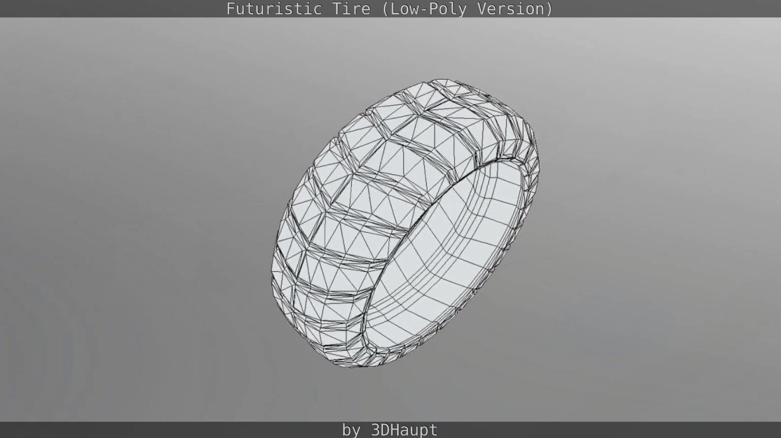 Futuristic Tire Low-Poly Version Low-poly 3D model_25