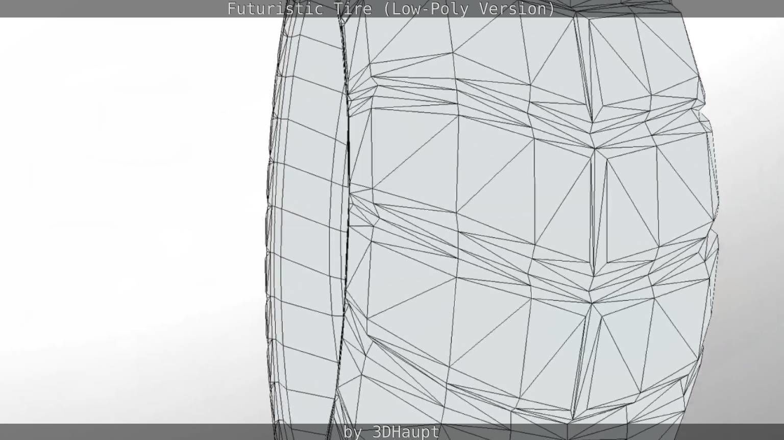 Futuristic Tire Low-Poly Version Low-poly 3D model_32