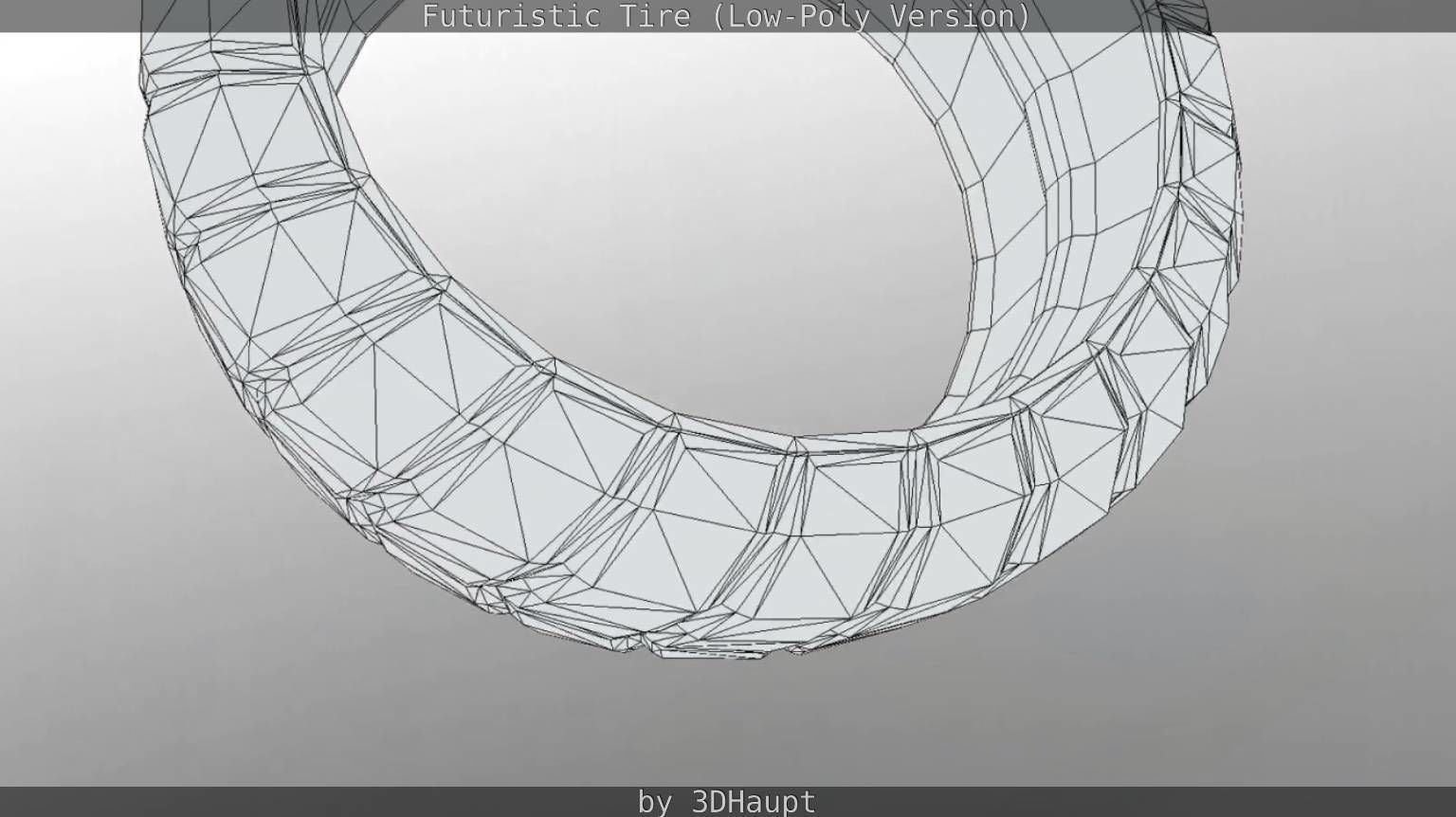Futuristic Tire Low-Poly Version Low-poly 3D model_41