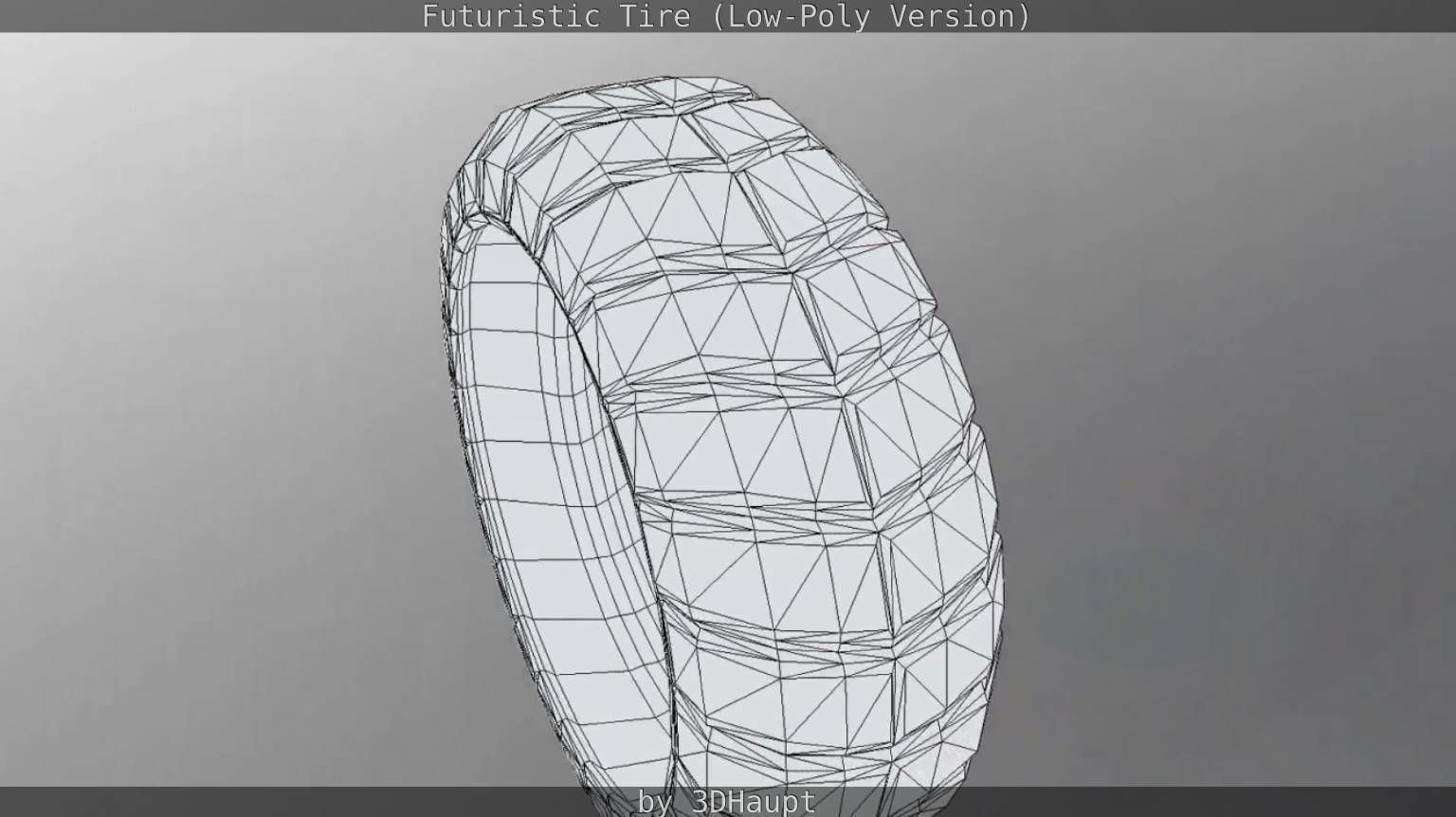 Futuristic Tire Low-Poly Version Low-poly 3D model_19