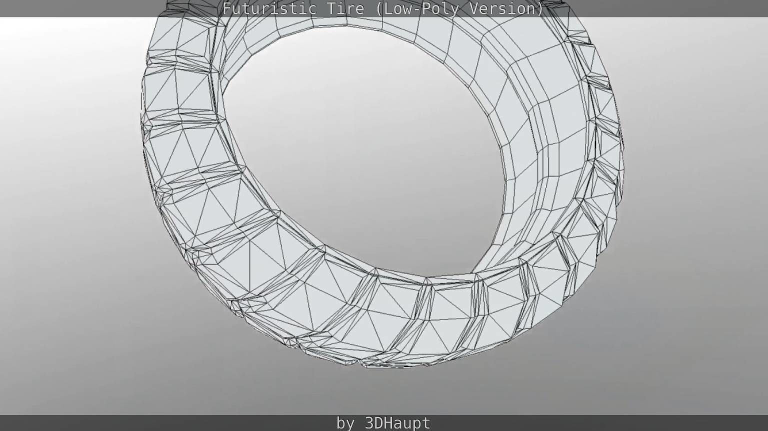 Futuristic Tire Low-Poly Version Low-poly 3D model_43