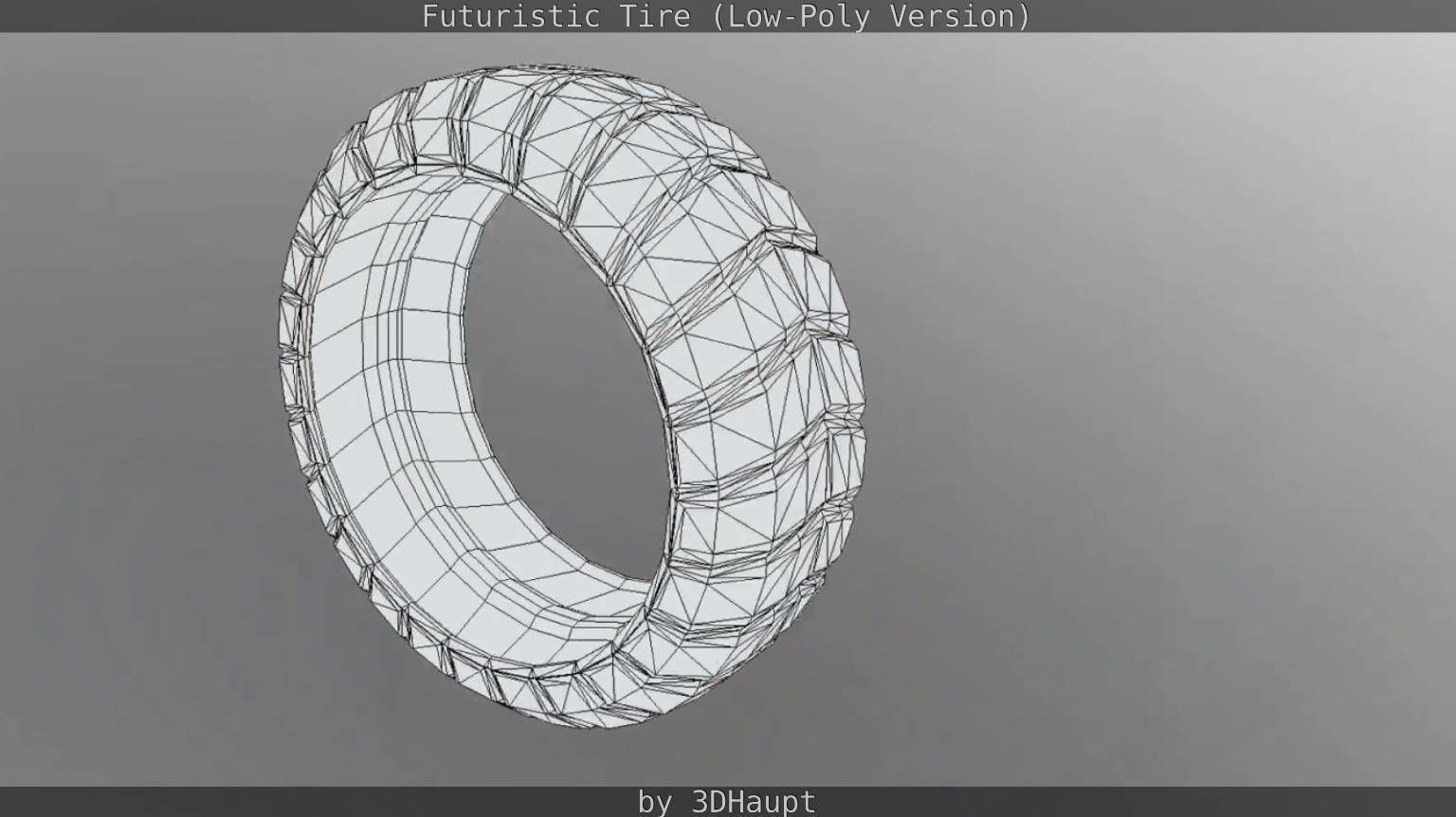 Futuristic Tire Low-Poly Version Low-poly 3D model_54