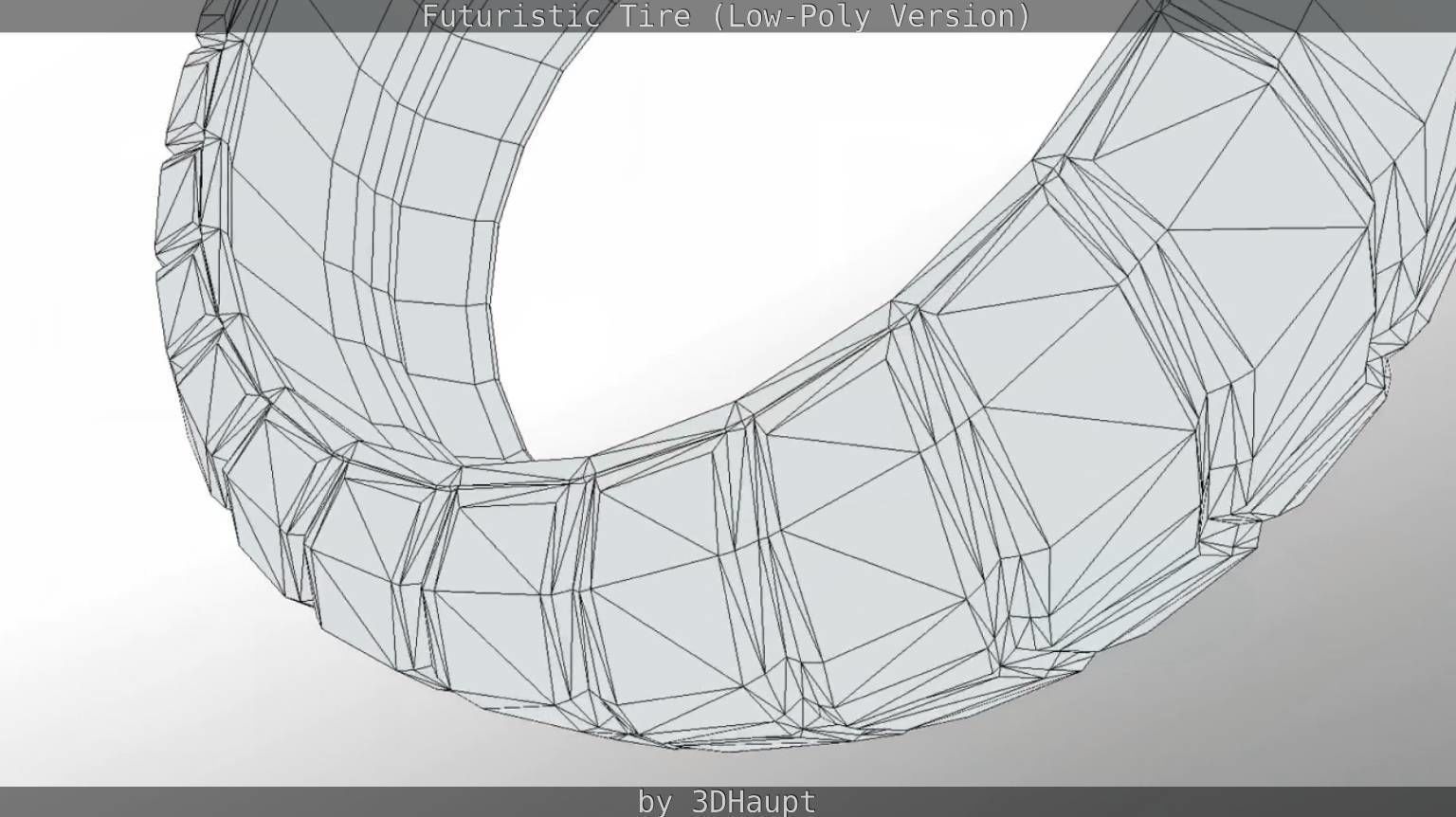 Futuristic Tire Low-Poly Version Low-poly 3D model_37