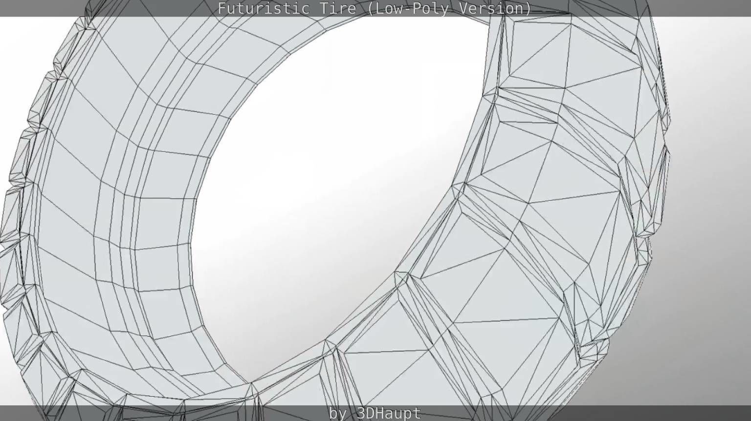 Futuristic Tire Low-Poly Version Low-poly 3D model_36