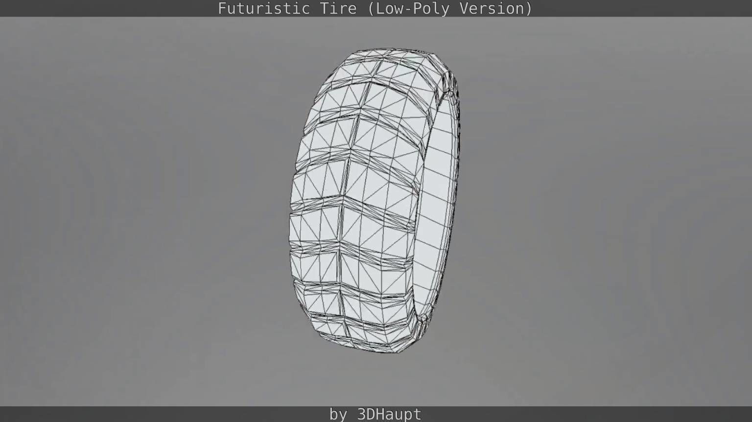 Futuristic Tire Low-Poly Version Low-poly 3D model_56