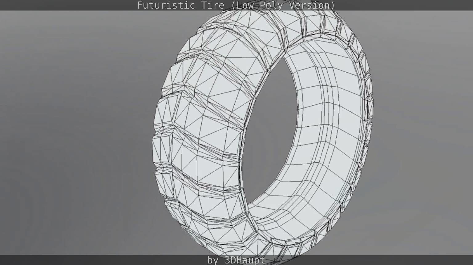 Futuristic Tire Low-Poly Version Low-poly 3D model_64