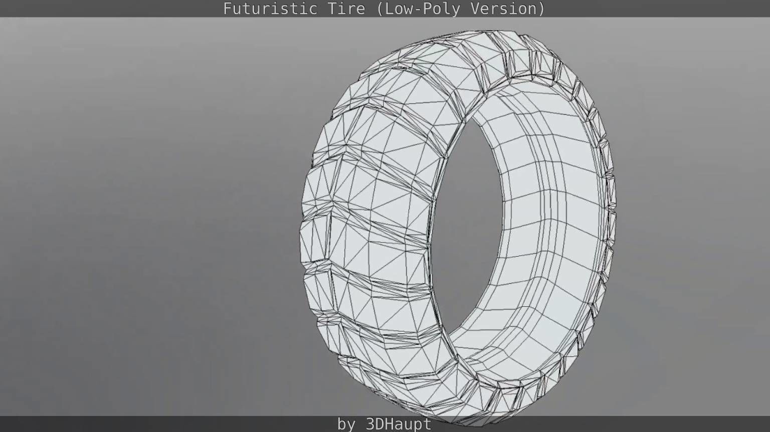 Futuristic Tire Low-Poly Version Low-poly 3D model_59