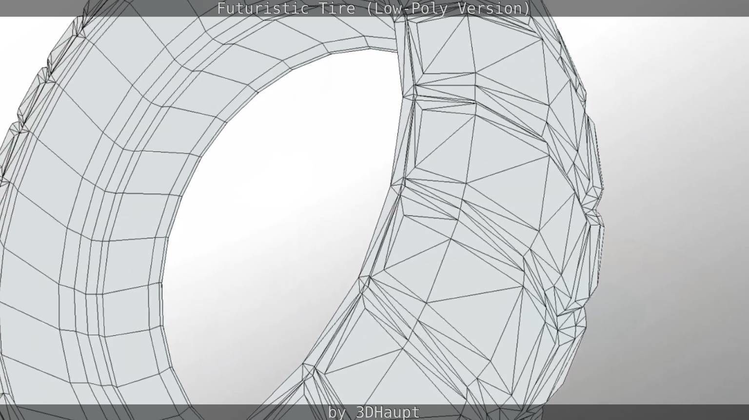 Futuristic Tire Low-Poly Version Low-poly 3D model_35