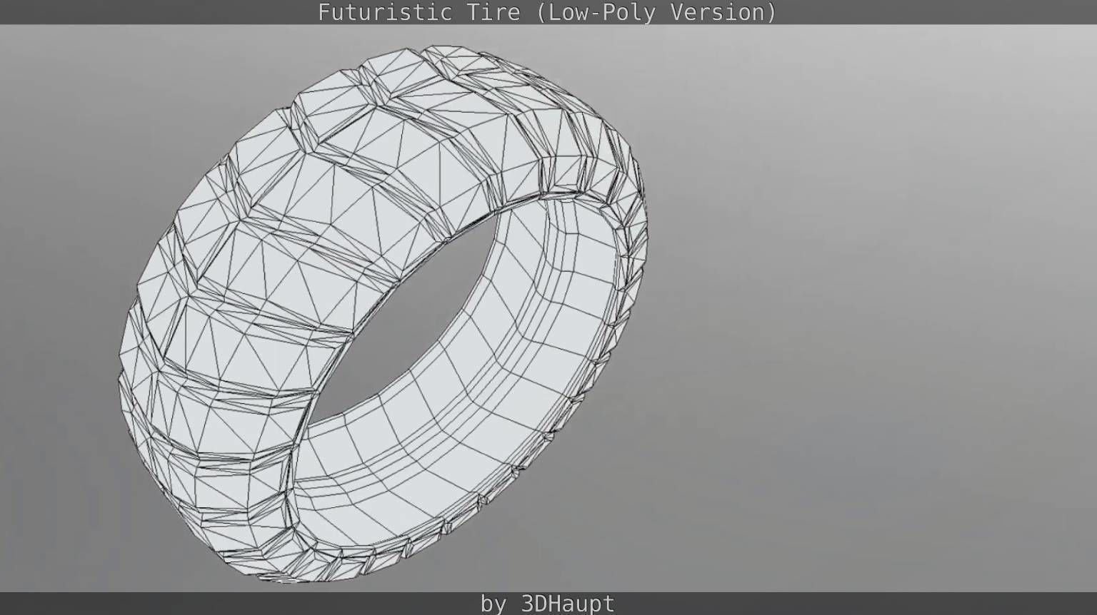 Futuristic Tire Low-Poly Version Low-poly 3D model_22