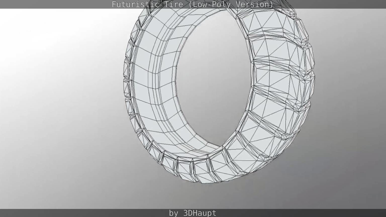 Futuristic Tire Low-Poly Version Low-poly 3D model_49