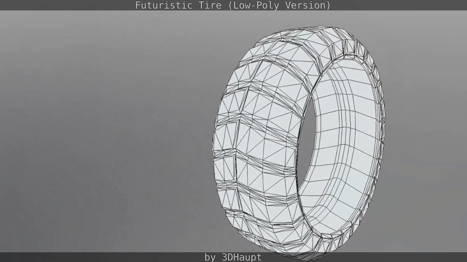 Futuristic Tire Low-Poly Version Low-poly 3D model_58