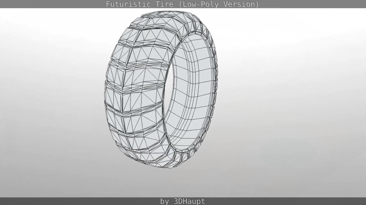 Futuristic Tire Low-Poly Version Low-poly 3D model_52