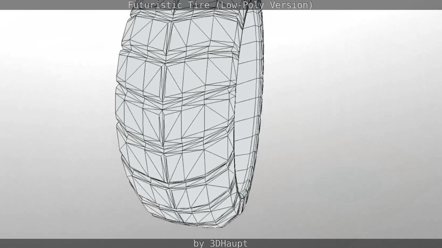 Futuristic Tire Low-Poly Version Low-poly 3D model_50