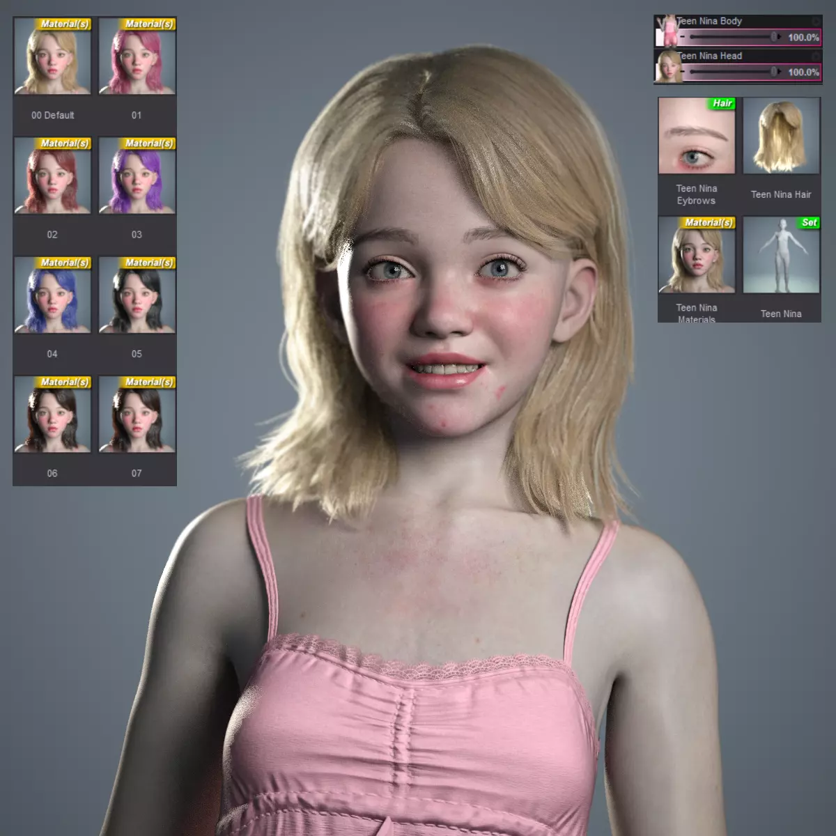 Teen Nina for Genesis 9 3D model
