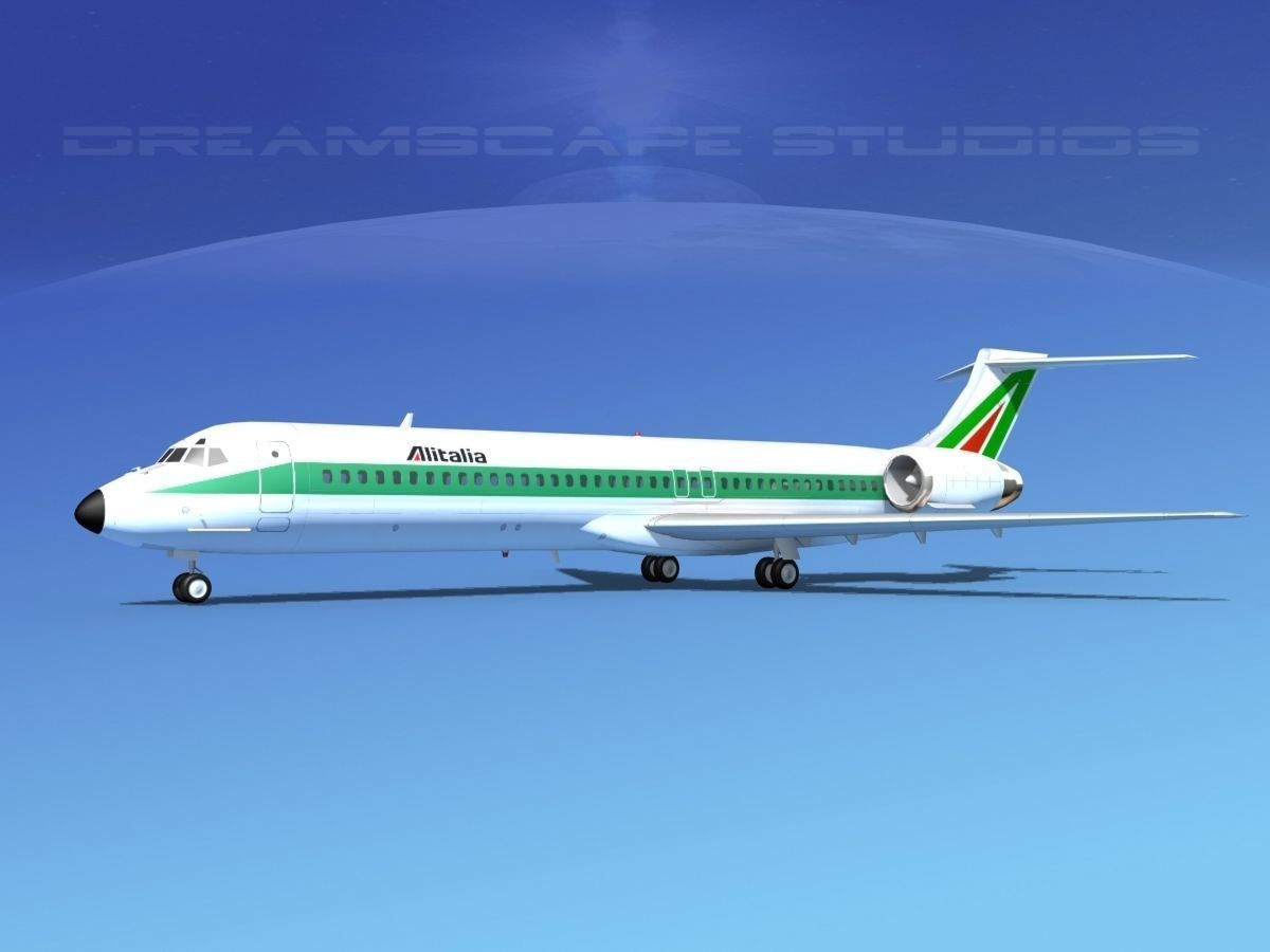 McDonnell Douglas MD-87 Alitalia 3D model_1