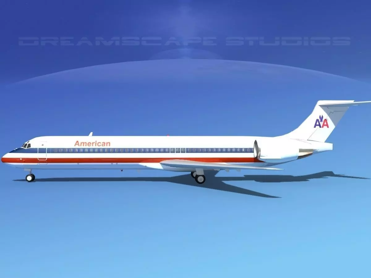 McDonnell Douglas MD-87 American Airlines 3D model