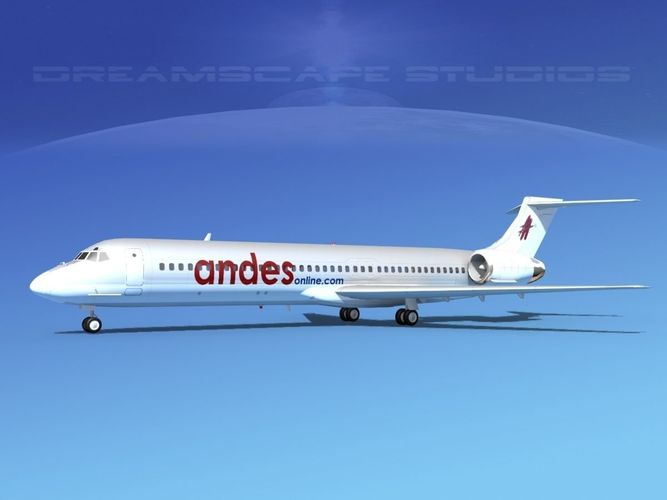 McDonnell Douglas MD-87 Andes 3D model