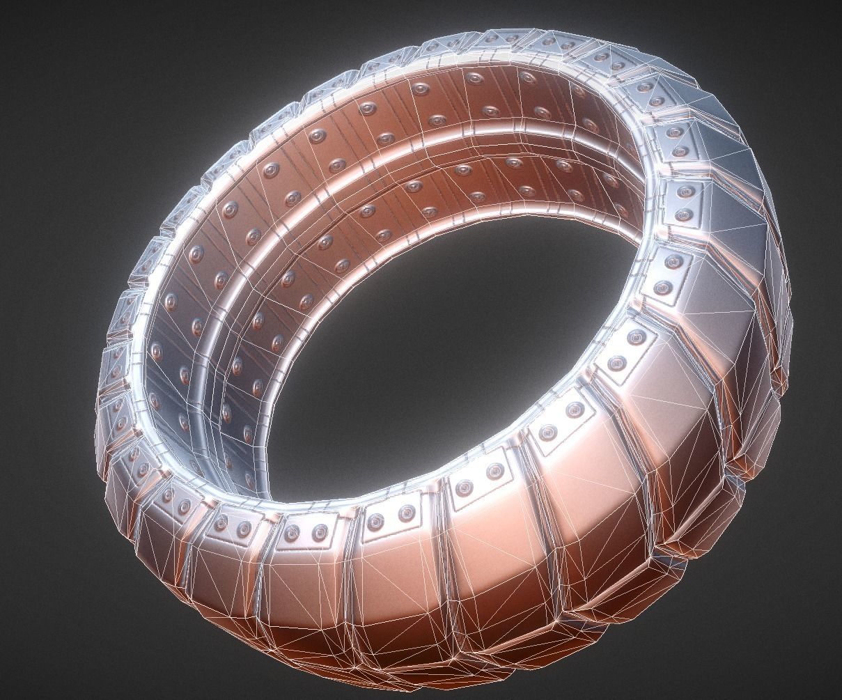 Futuristic Tire Collection Low-poly 3D model_15