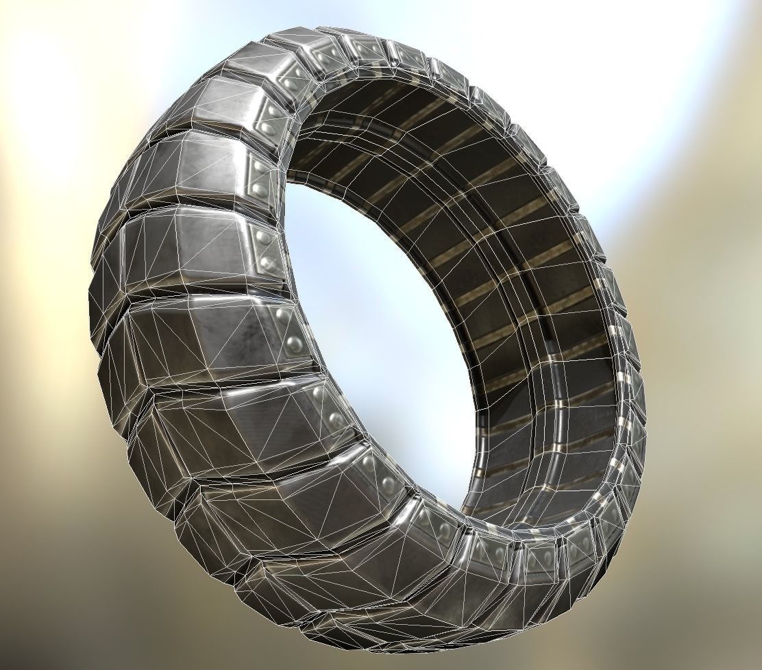 Futuristic Tire Collection Low-poly 3D model_50