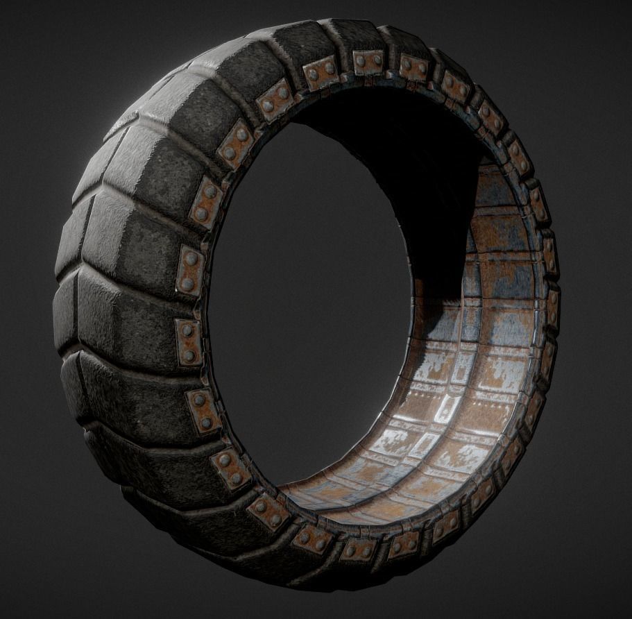 Futuristic Tire Collection Low-poly 3D model_25