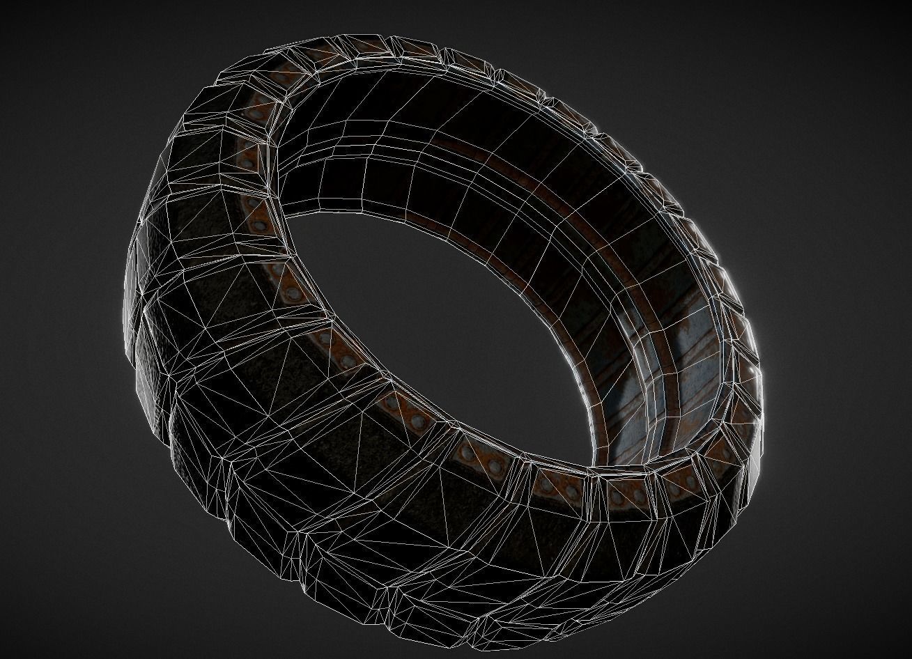 Futuristic Tire Collection Low-poly 3D model_57