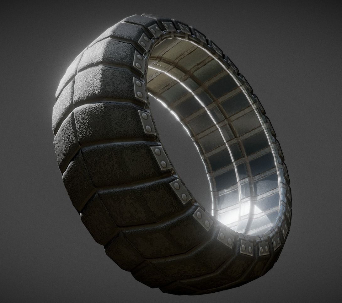 Futuristic Tire Collection Low-poly 3D model_5