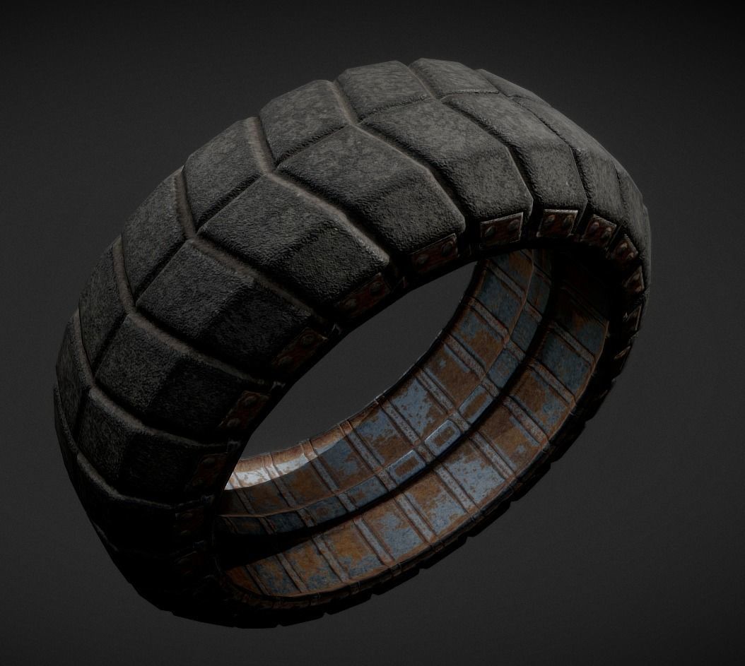 Futuristic Tire Collection Low-poly 3D model_30