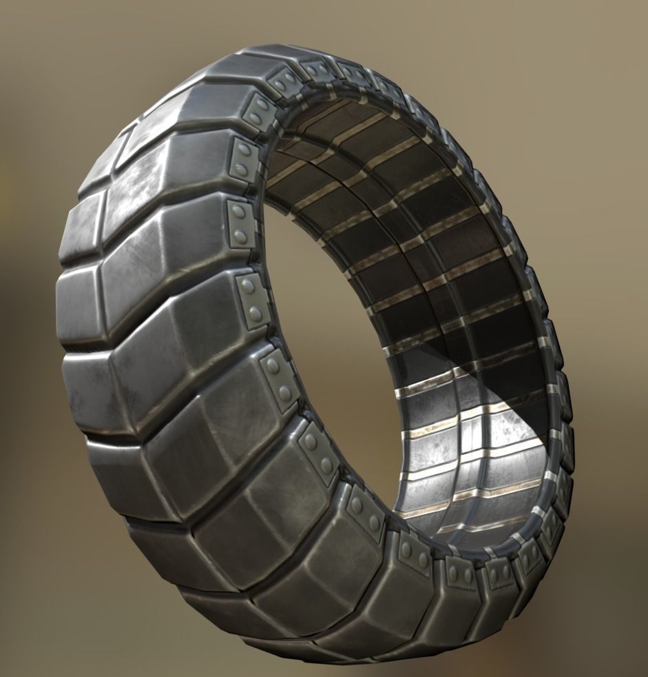 Futuristic Tire Collection Low-poly 3D model_2