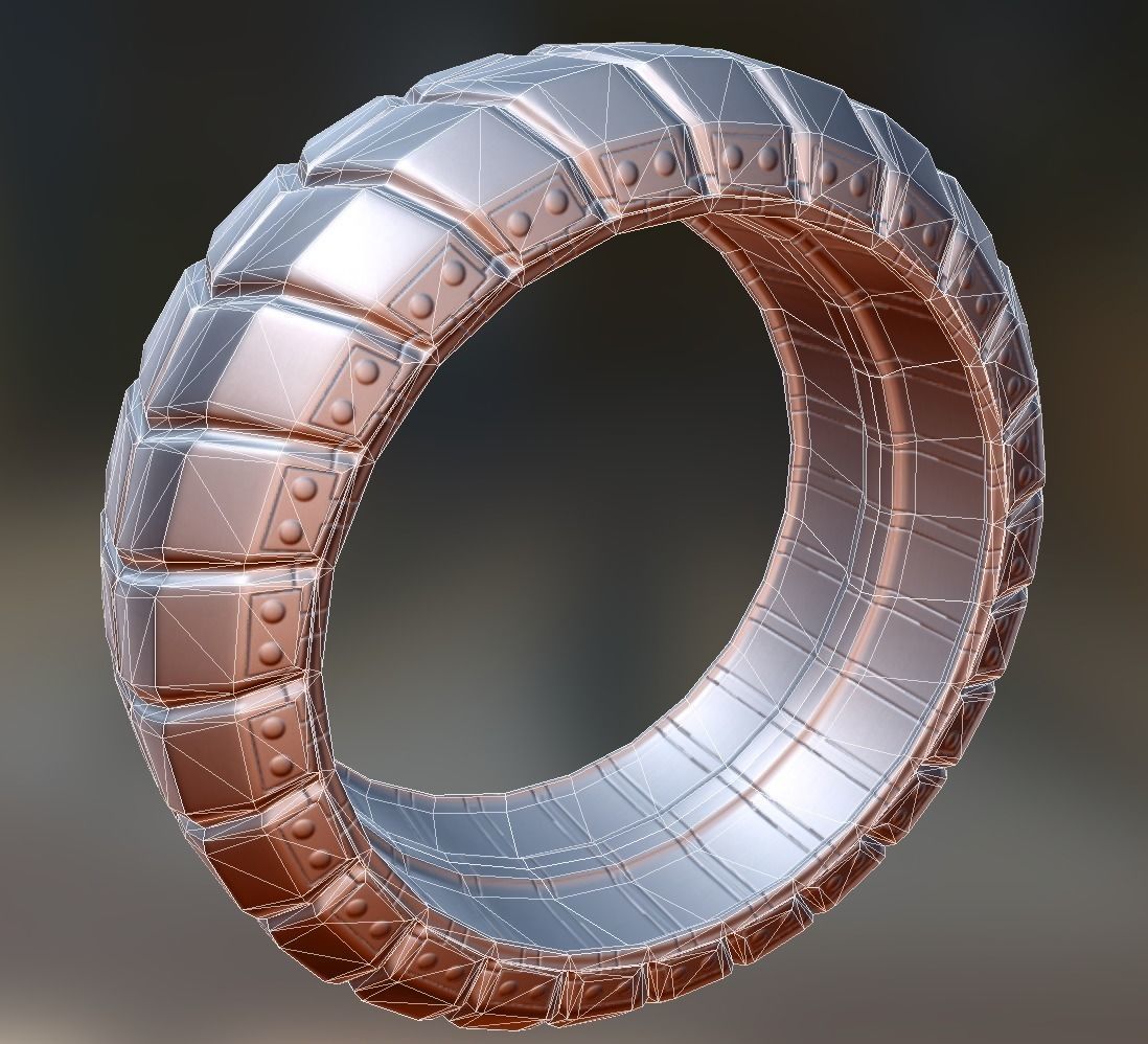 Futuristic Tire Collection Low-poly 3D model_23