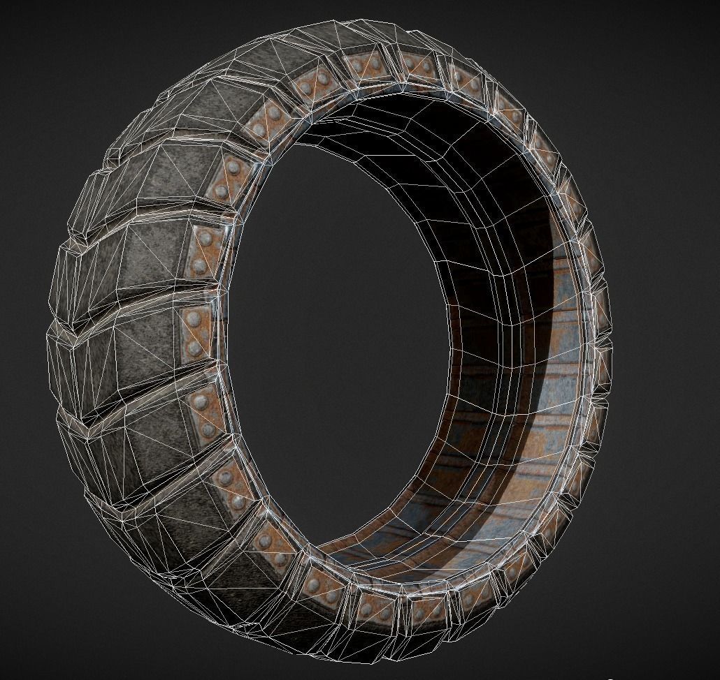 Futuristic Tire Collection Low-poly 3D model_35