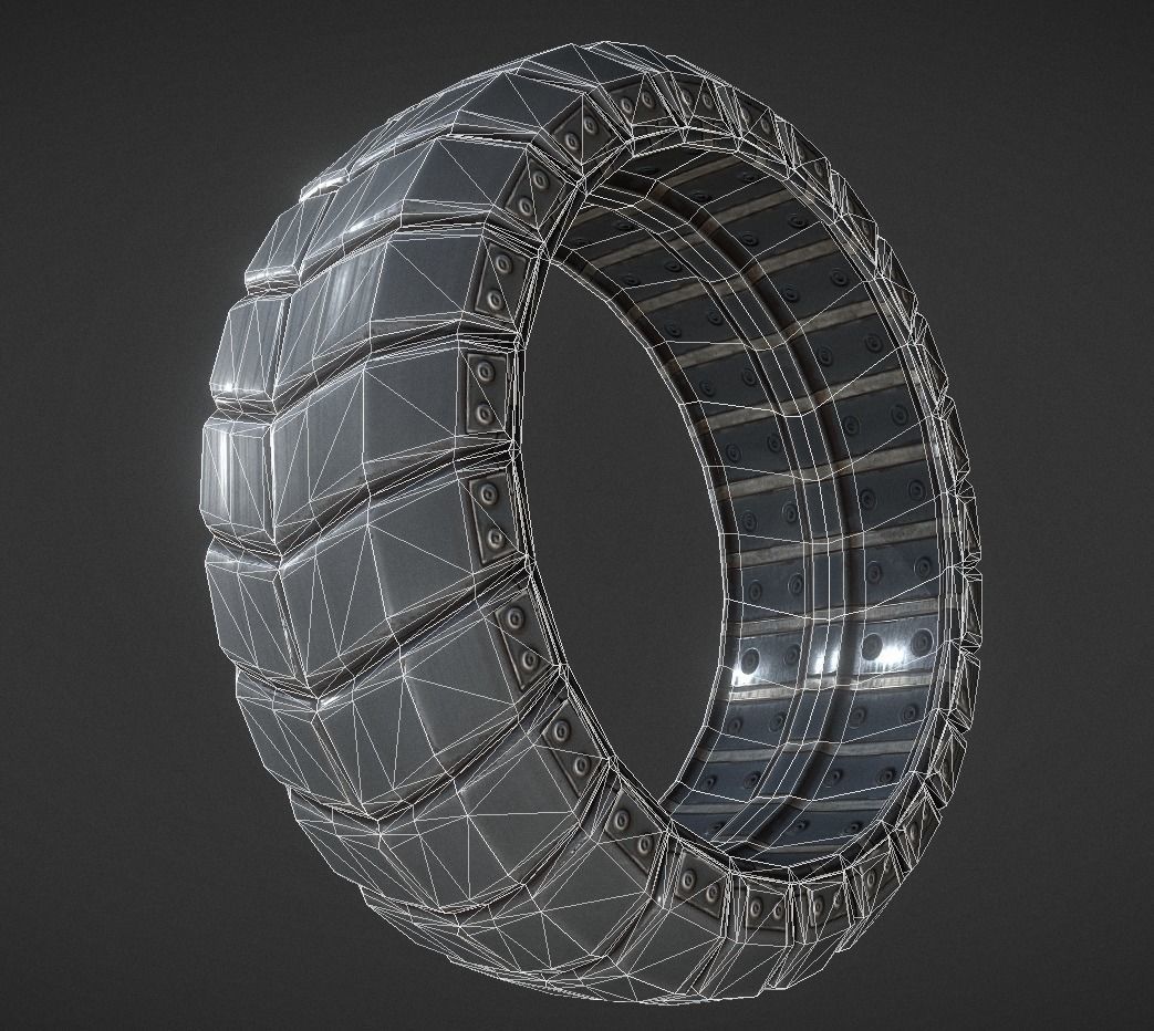 Futuristic Tire Collection Low-poly 3D model_12