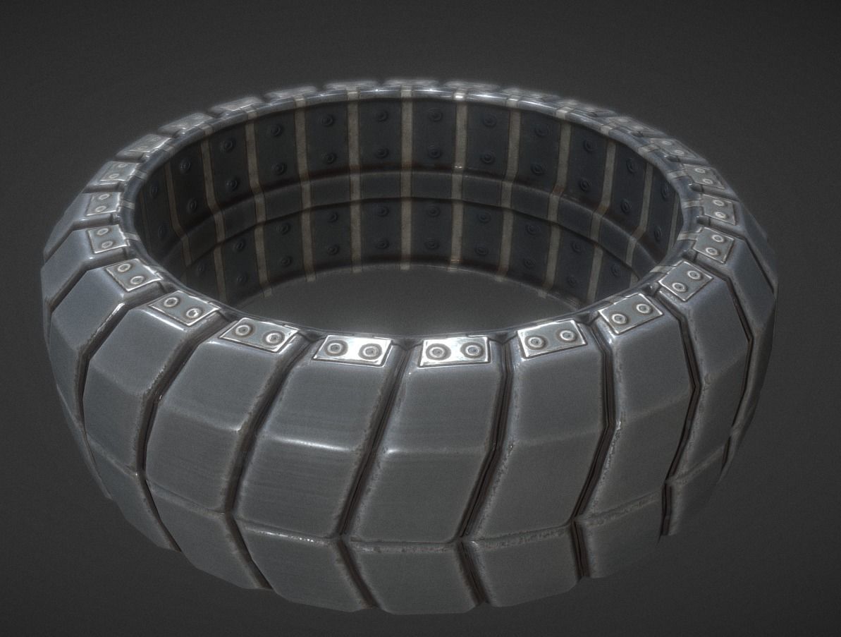 Futuristic Tire Collection Low-poly 3D model_10