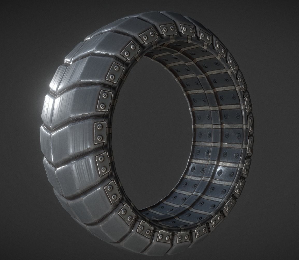 Futuristic Tire Collection Low-poly 3D model_13