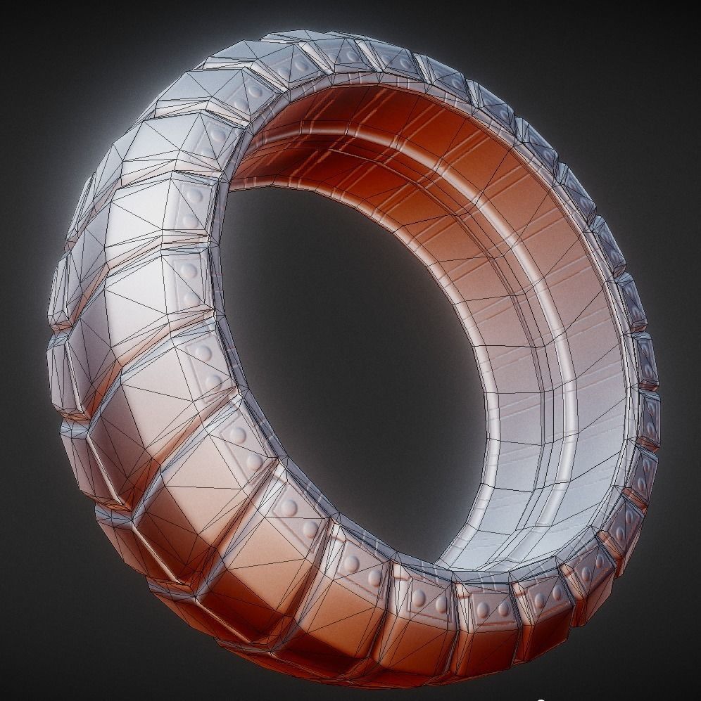 Futuristic Tire Collection Low-poly 3D model_18
