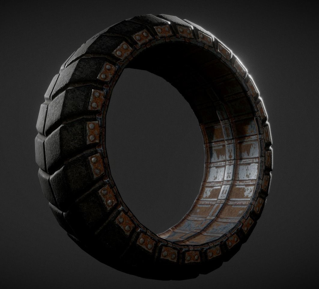 Futuristic Tire Collection Low-poly 3D model_21