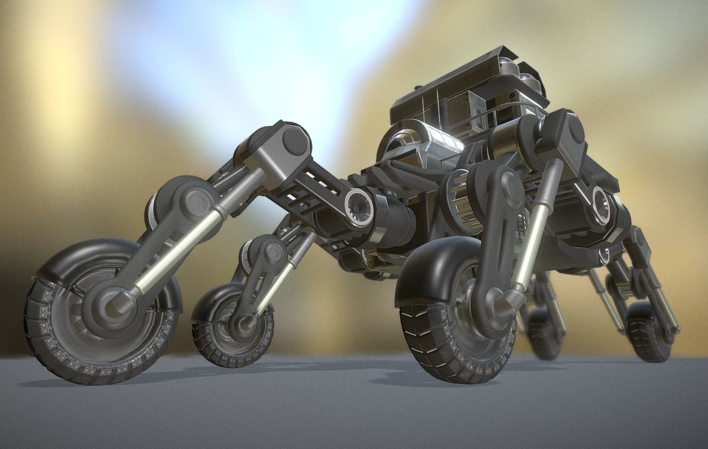 Futuristic Tire Collection Low-poly 3D model_45