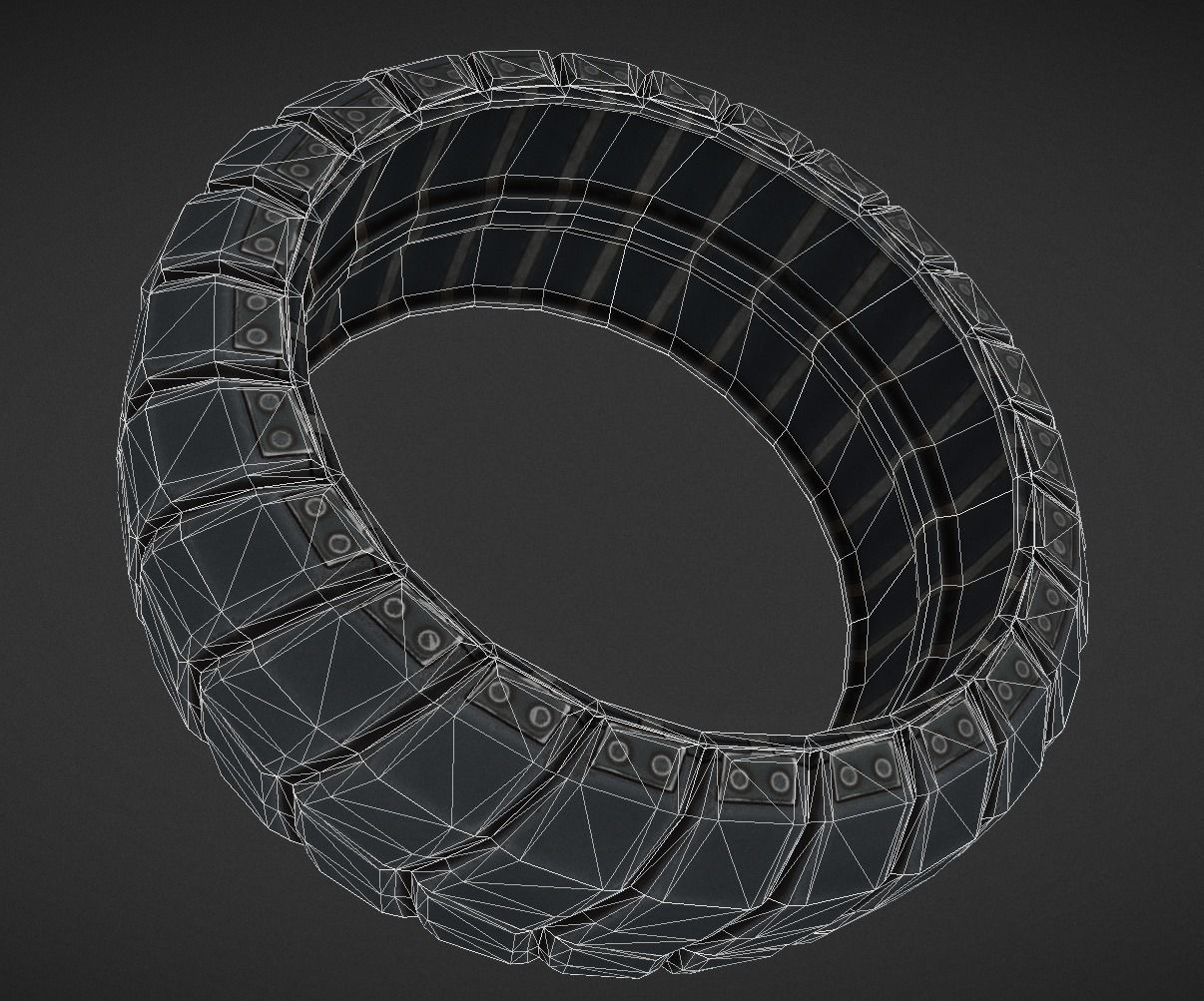 Futuristic Tire Collection Low-poly 3D model_38