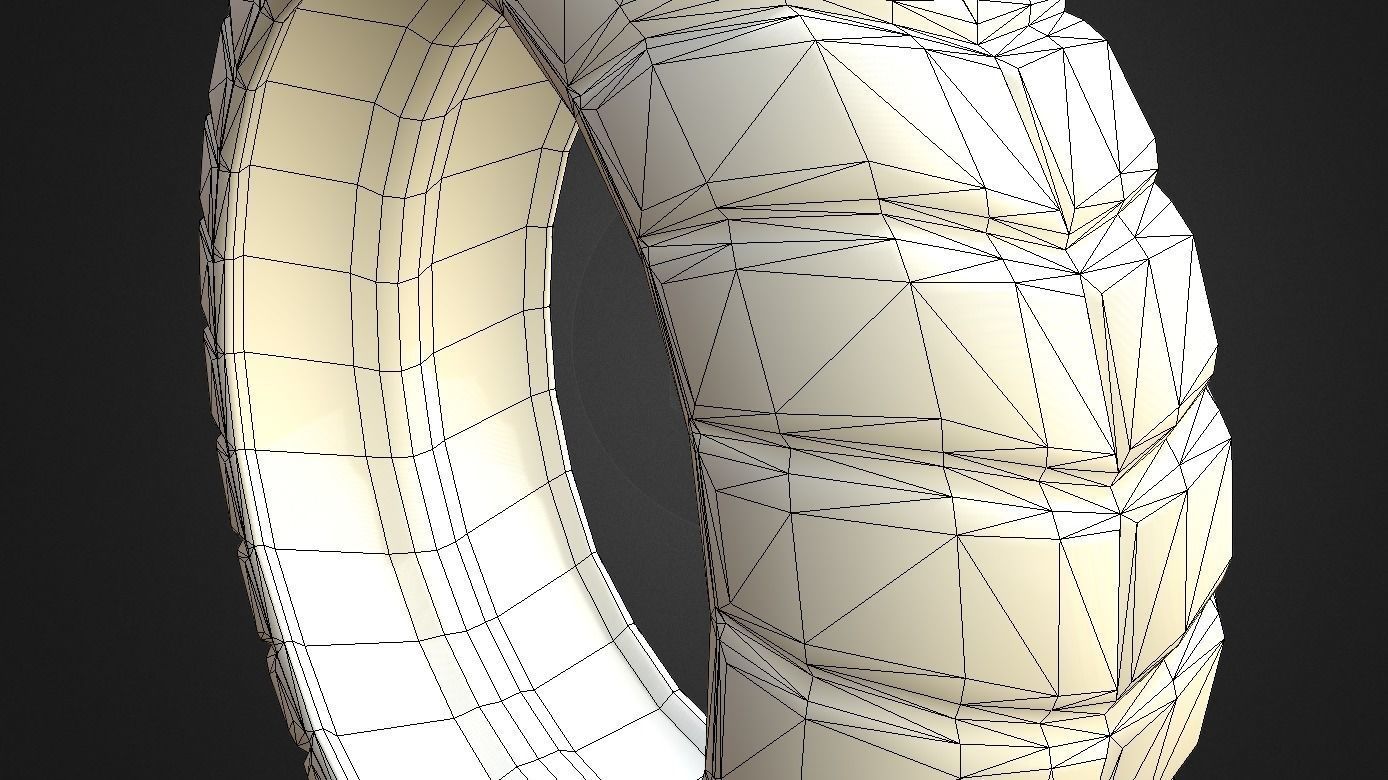 Futuristic Tire Collection Low-poly 3D model_49